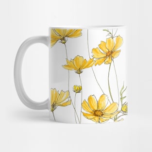 Yellow Cosmos, Illustration Mug